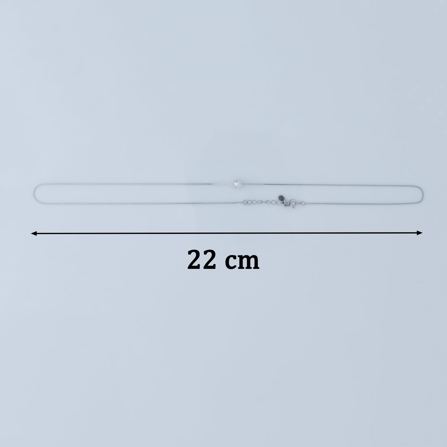 Dainty Silver Chain with Pearl Pendant