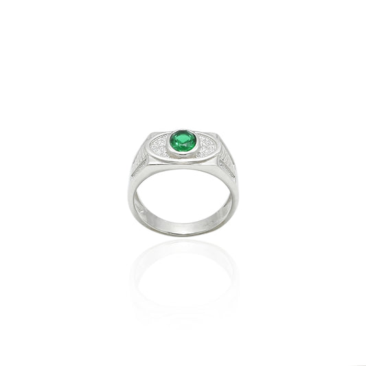 Stylish silver ring for boys with a classical design, offering a striking and detailed appearance for a modern yet timeless appeal