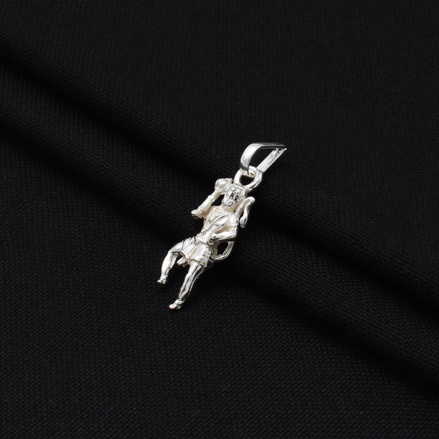 Charming silver pendant designed with the powerful Hanuman symbol