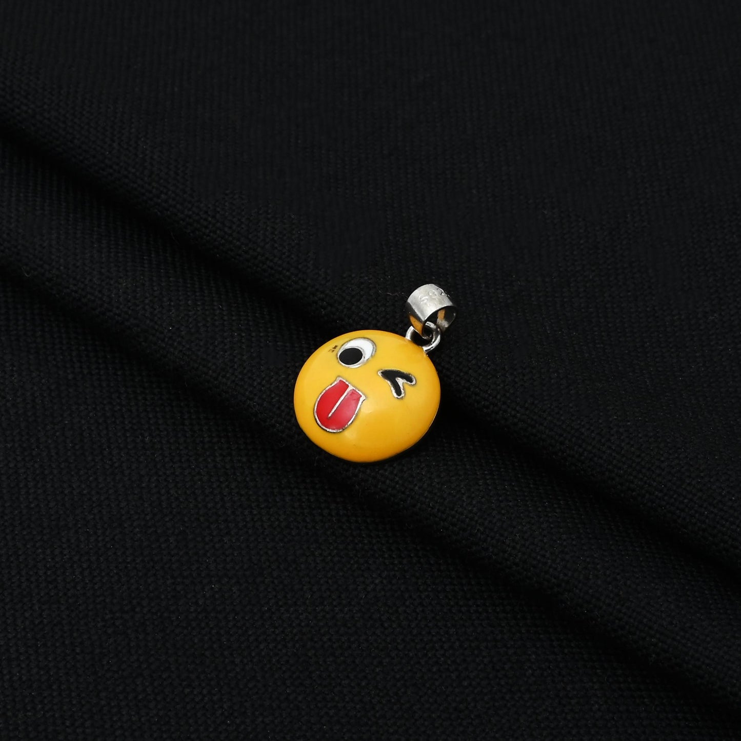 Fun and Stylish Silver Emoji Pendant for Girls