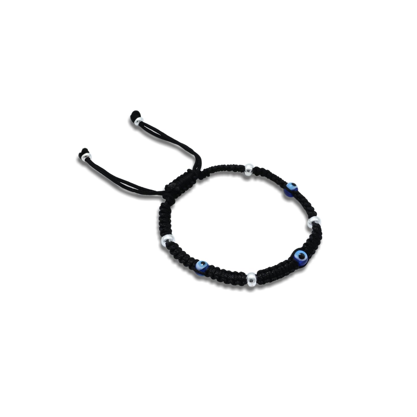 Charming evil eye silver dhaga payal.