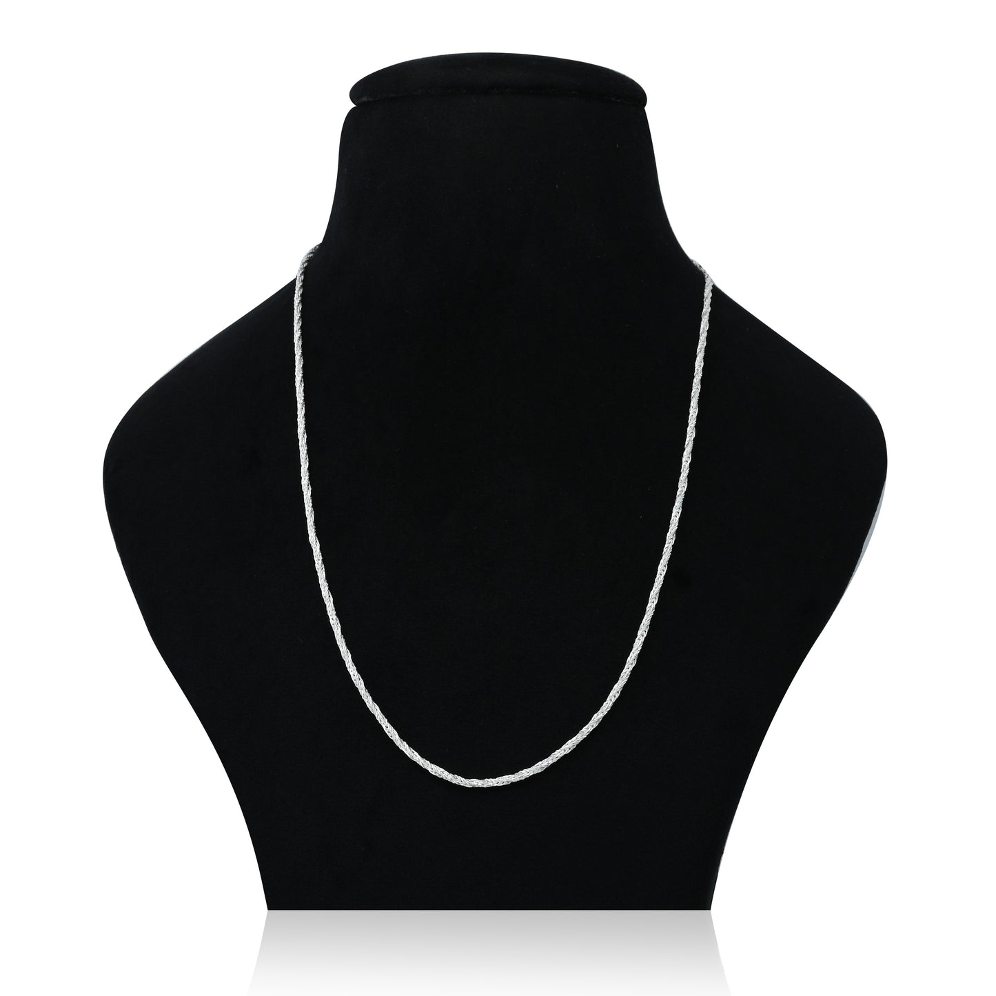 Boys' silver chain with a unique tangle design