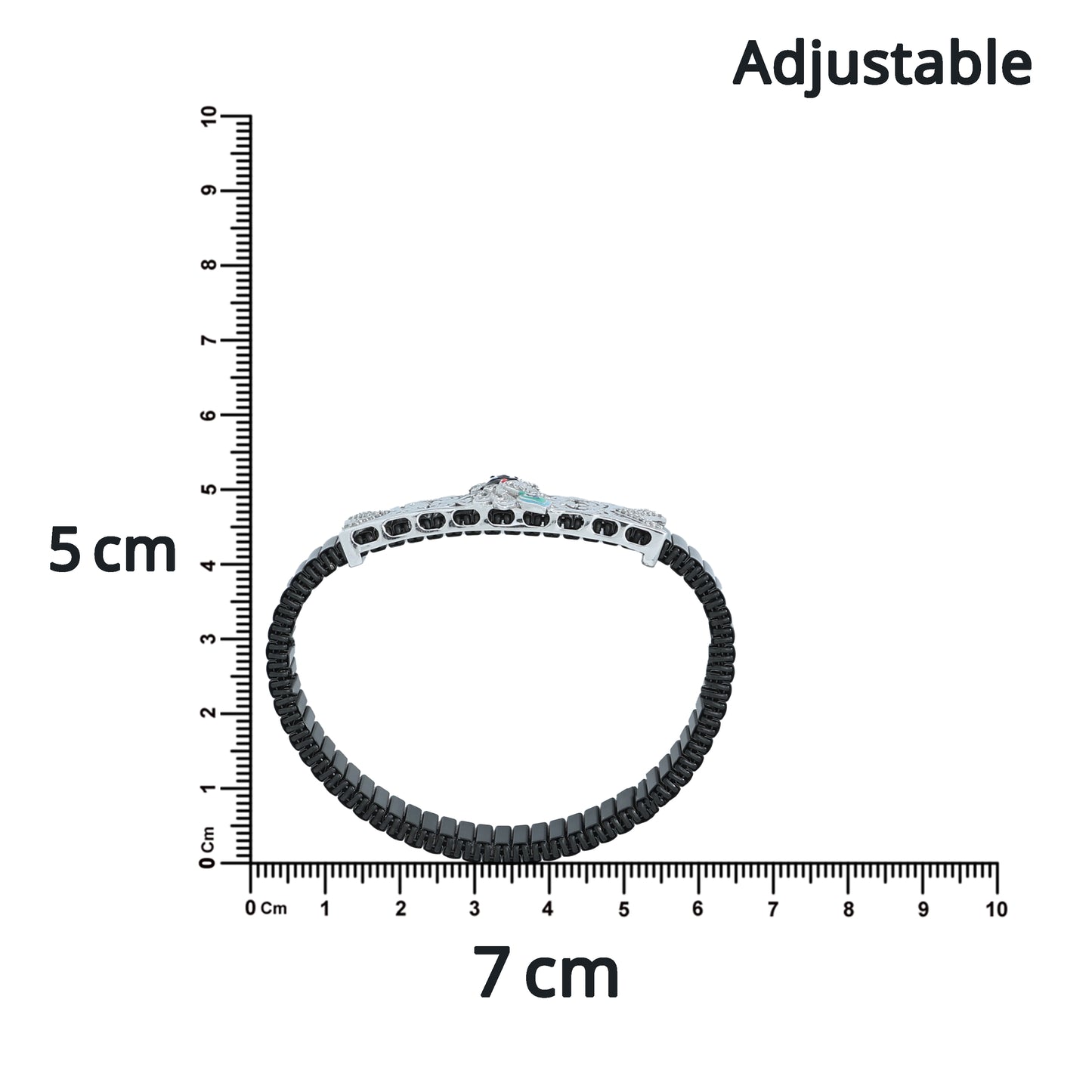 Silver Krishna Gold Mukut Bracelet