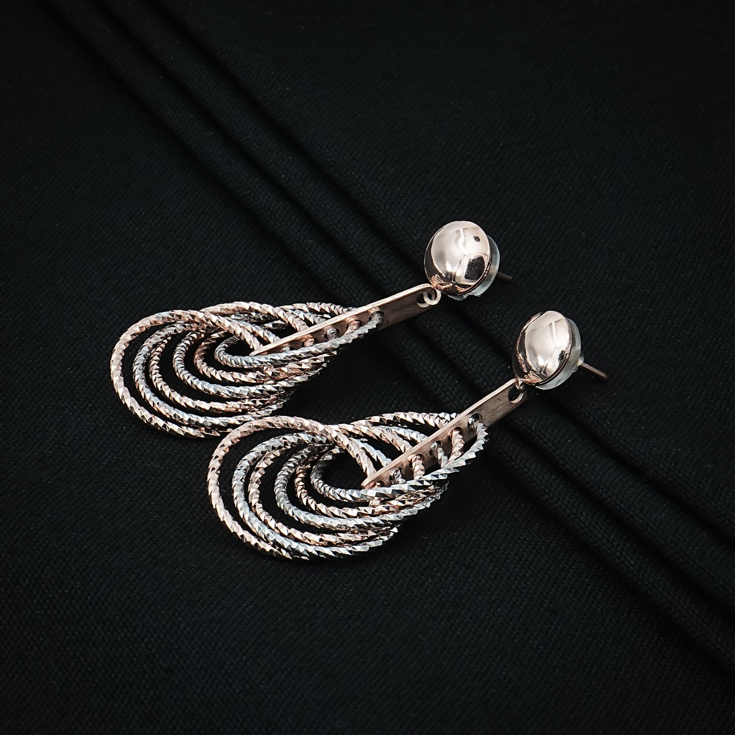 Elegant silver dangle earrings in a teardrop design