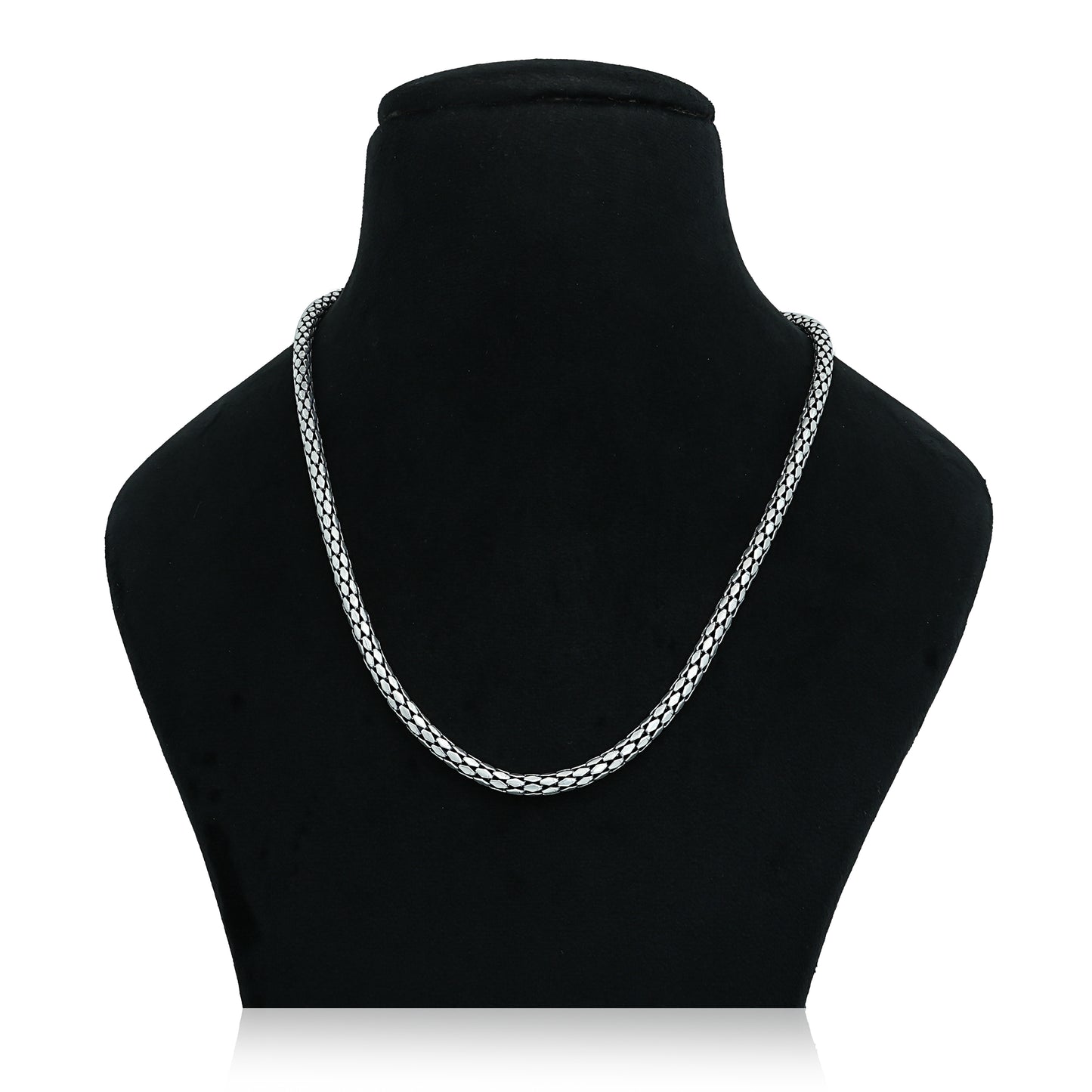Sterling silver solid wheat chain designed for boys