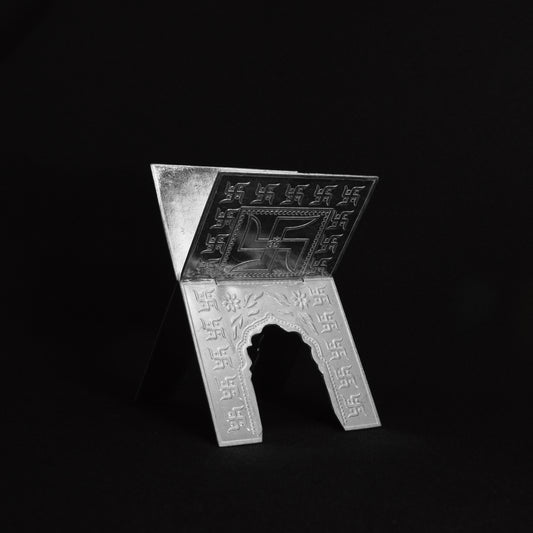 Sterling Silver Book Stand with Swastik Design
