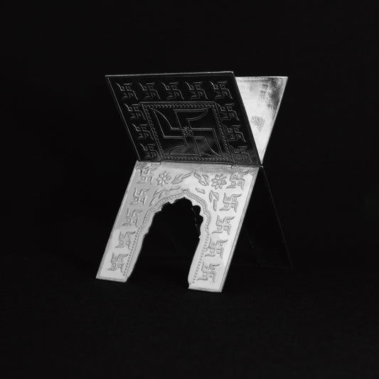 Sterling Silver Book Stand with Swastik Design