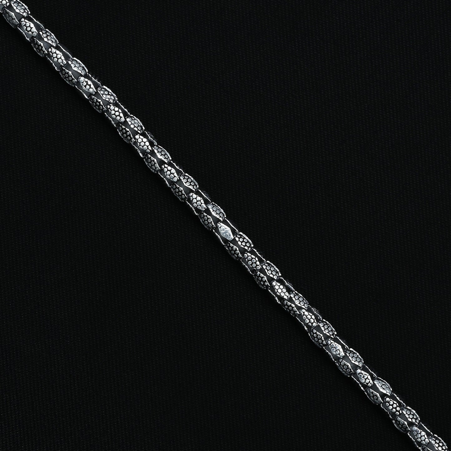 Stylish sterling silver bracelet crafted for men