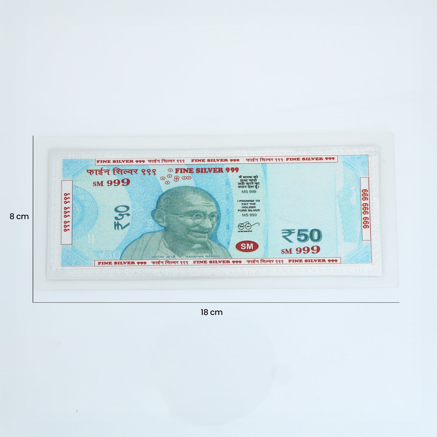 Pure Silver ₹50 Currency Note