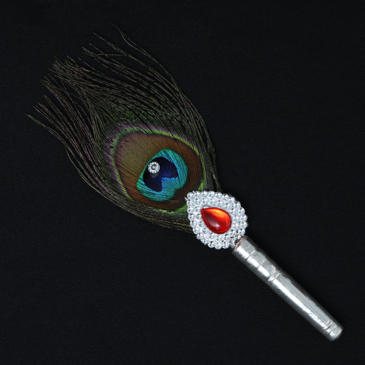 Krishna Bhavan Silver Morpankh Traditional & Devotional.