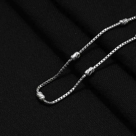 Elegant twisted treasure silver chain with intricate twists