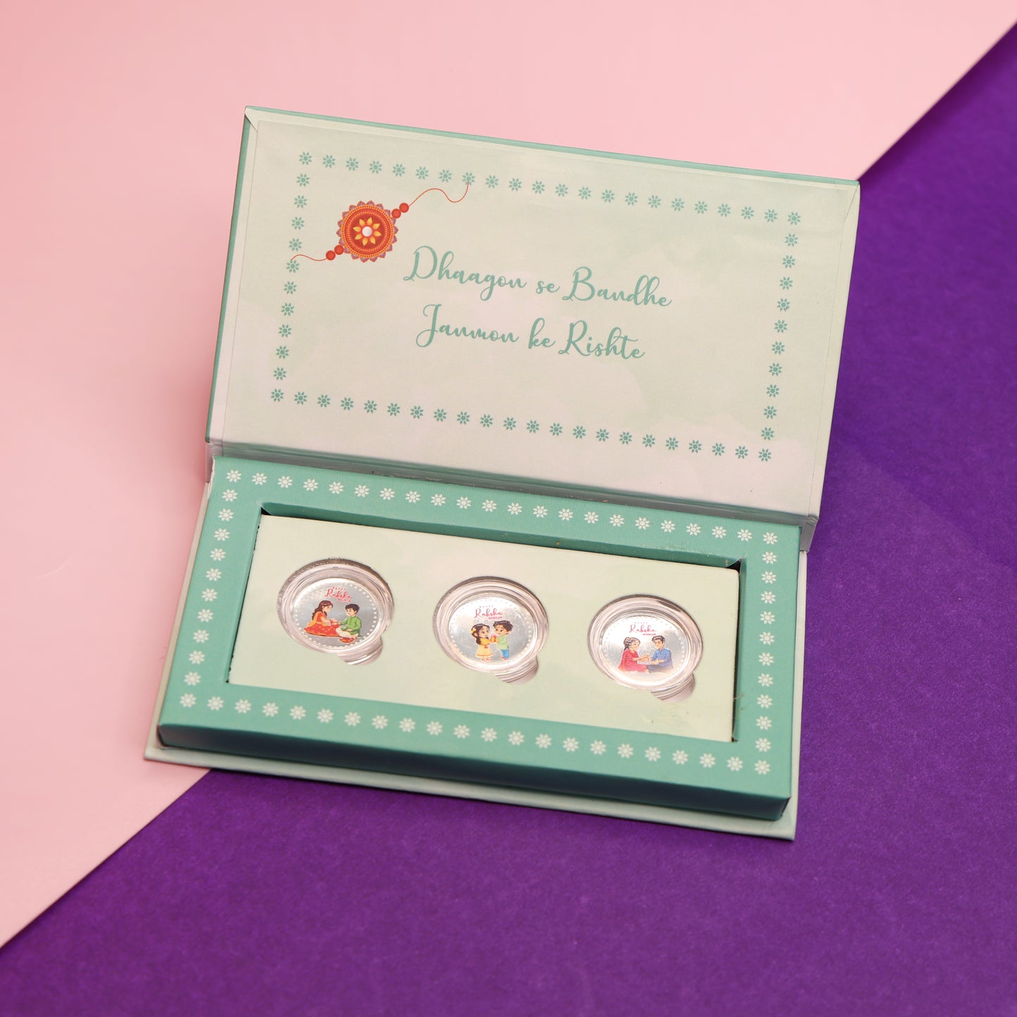 Rakhi Special Silver 3 Coin Set