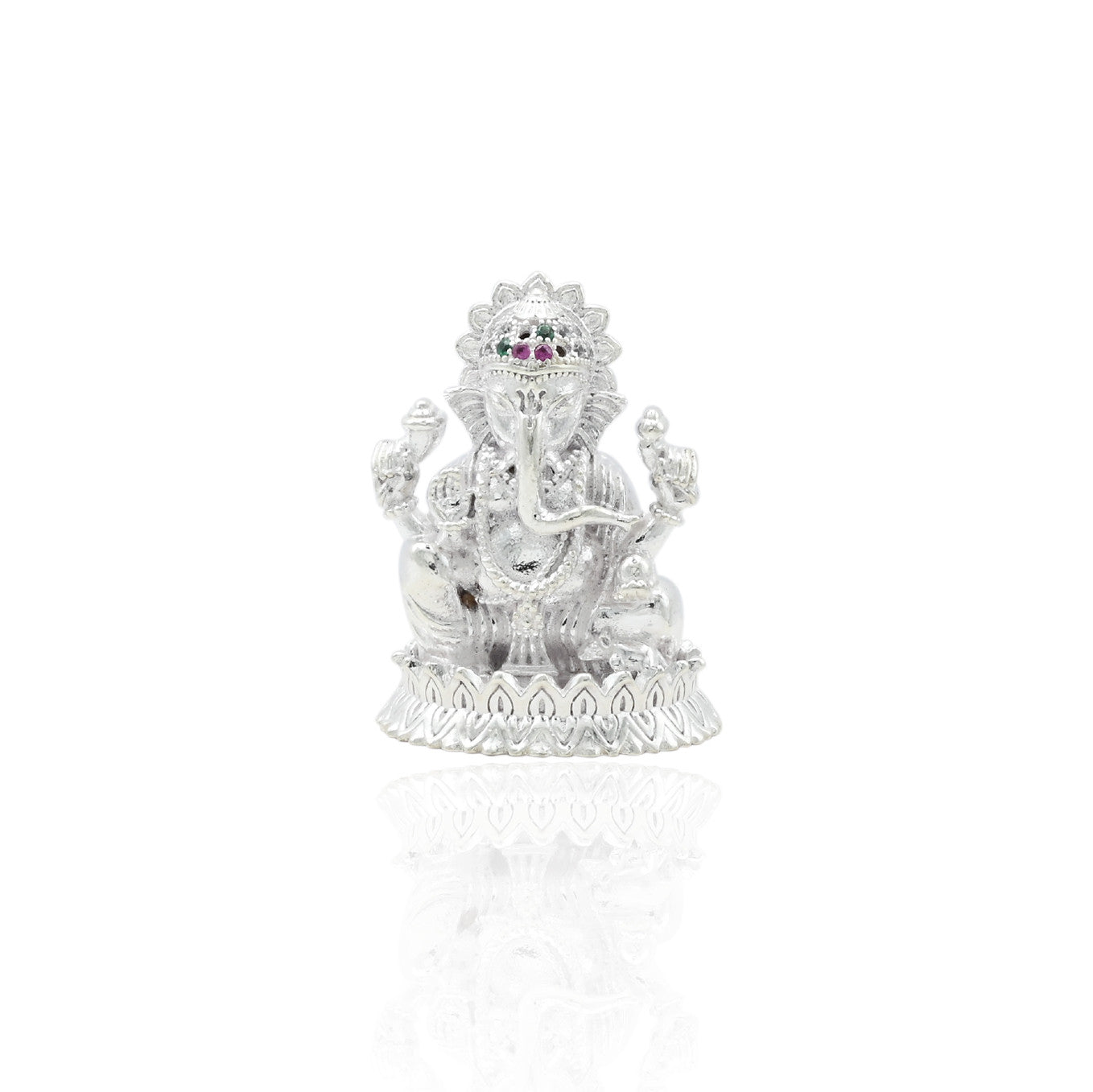 Silver Idol Lord Ganesha Murti