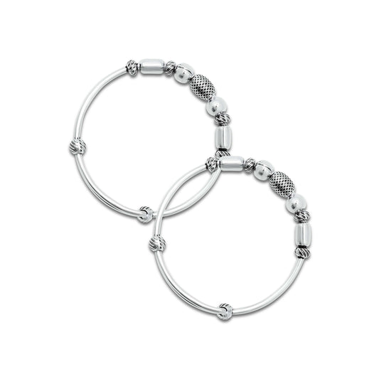 Sterling Silver Simple Lining Kada for Girls - Elegant and Chic Bracelet
