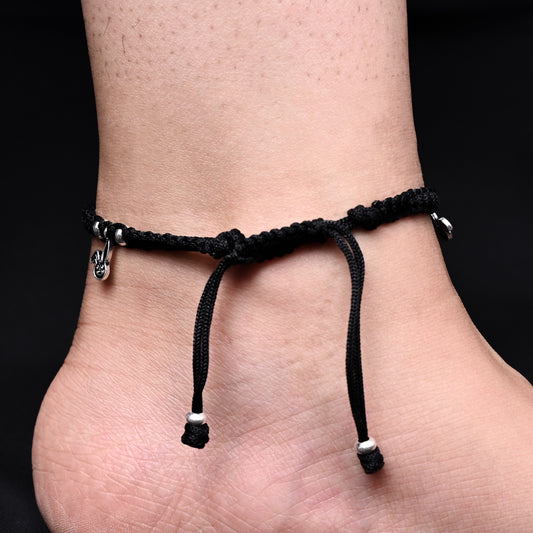 Silver Rabbit Face Dhaga Payal