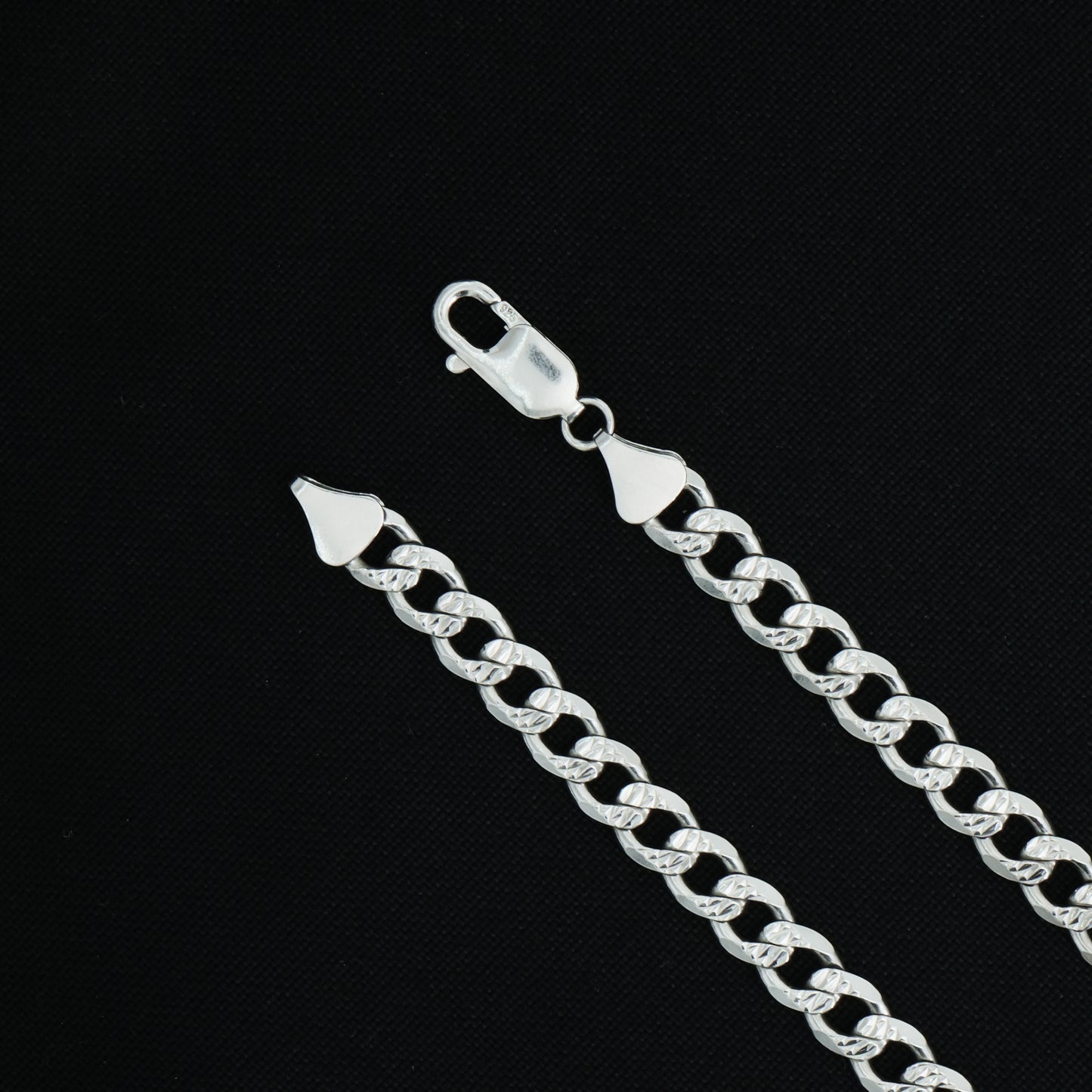 Classic sterling silver link chain designed for boys