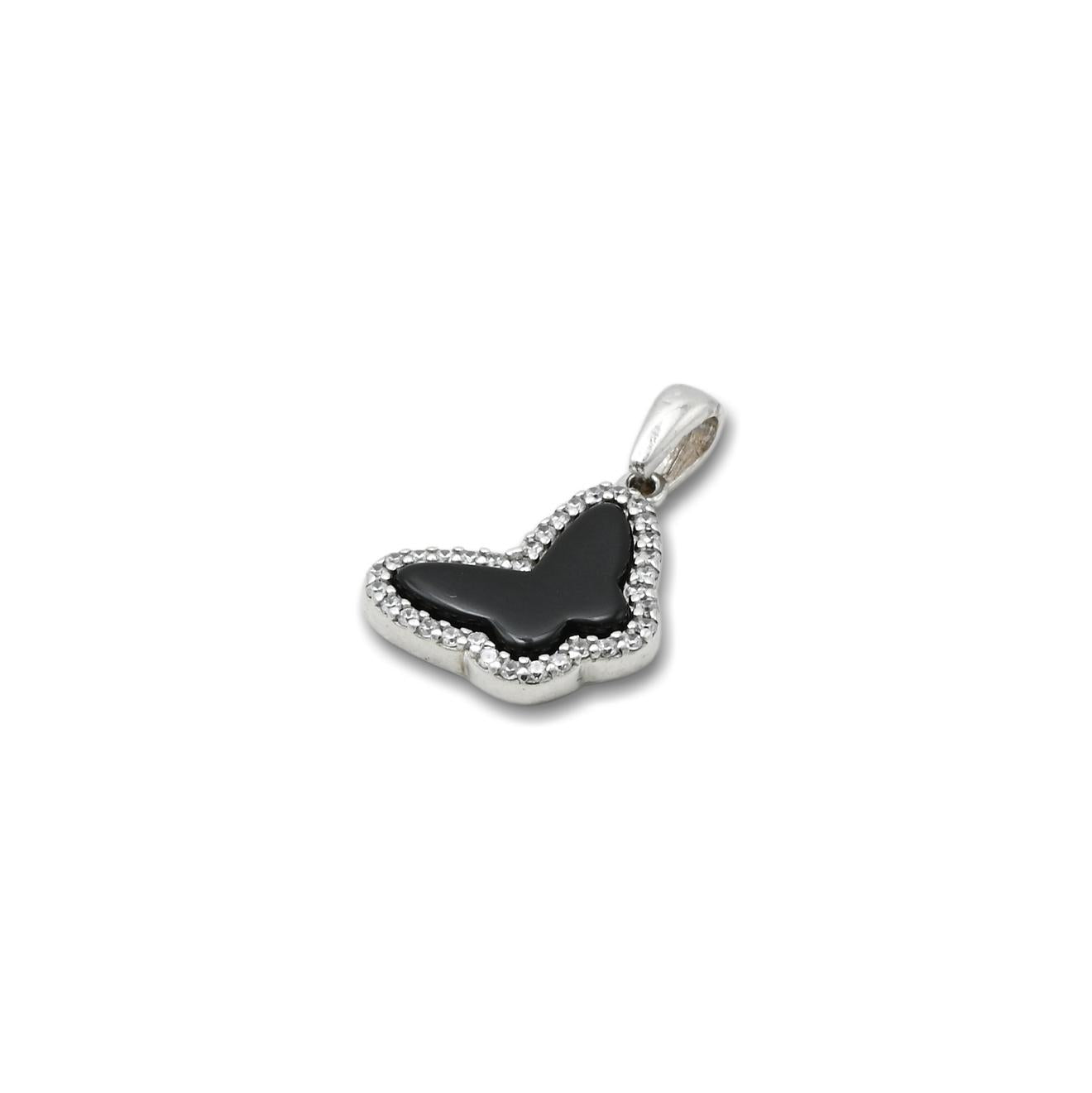 Delicate Butterfly Design Silver Pendant