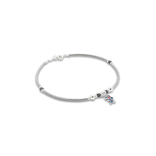 Silver Positivity Anklet (pair)