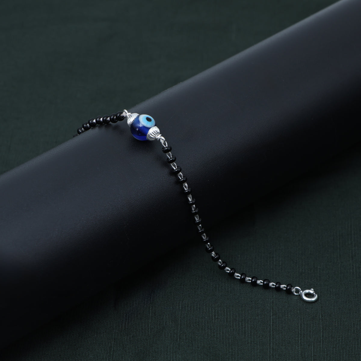 Silver Evil Eye Charm Bracelet for women
