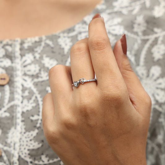 Twin Heart Connection Ring