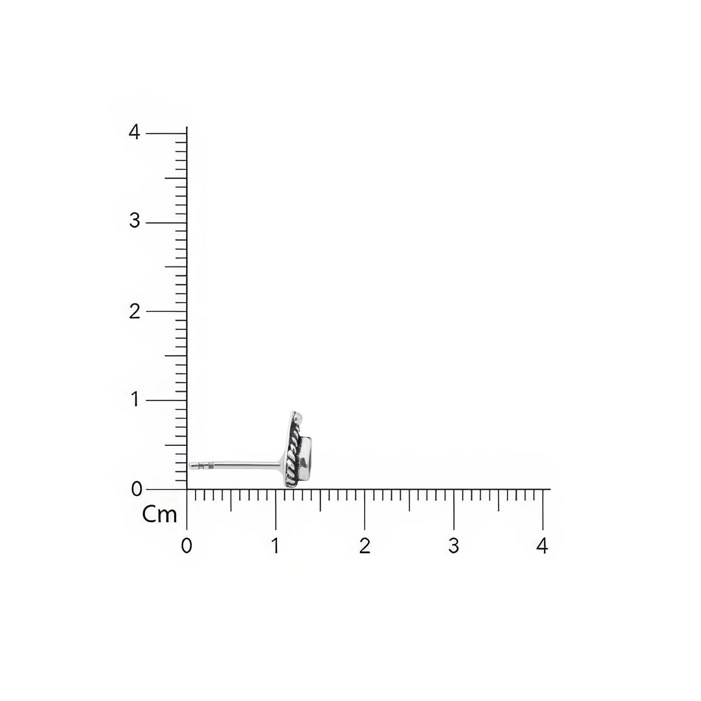 Classic Green Drop Stud Silver Earrings