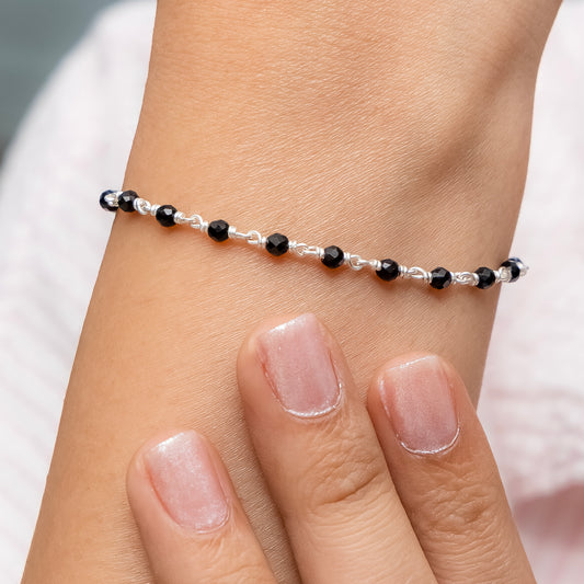 Minimalist Black Bead Bracelet