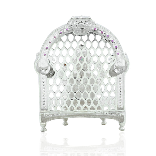 Handcrafted pure silver Ganeshji Murti, symbolizing wisdom, strength, and ideal for worship or decoration.