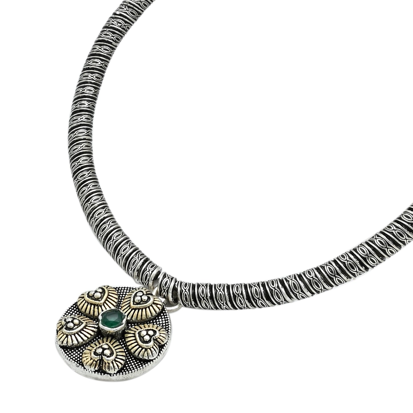 Silver coiled kada for girls featuring a sunflower design, adding a touch of nature-inspired elegance