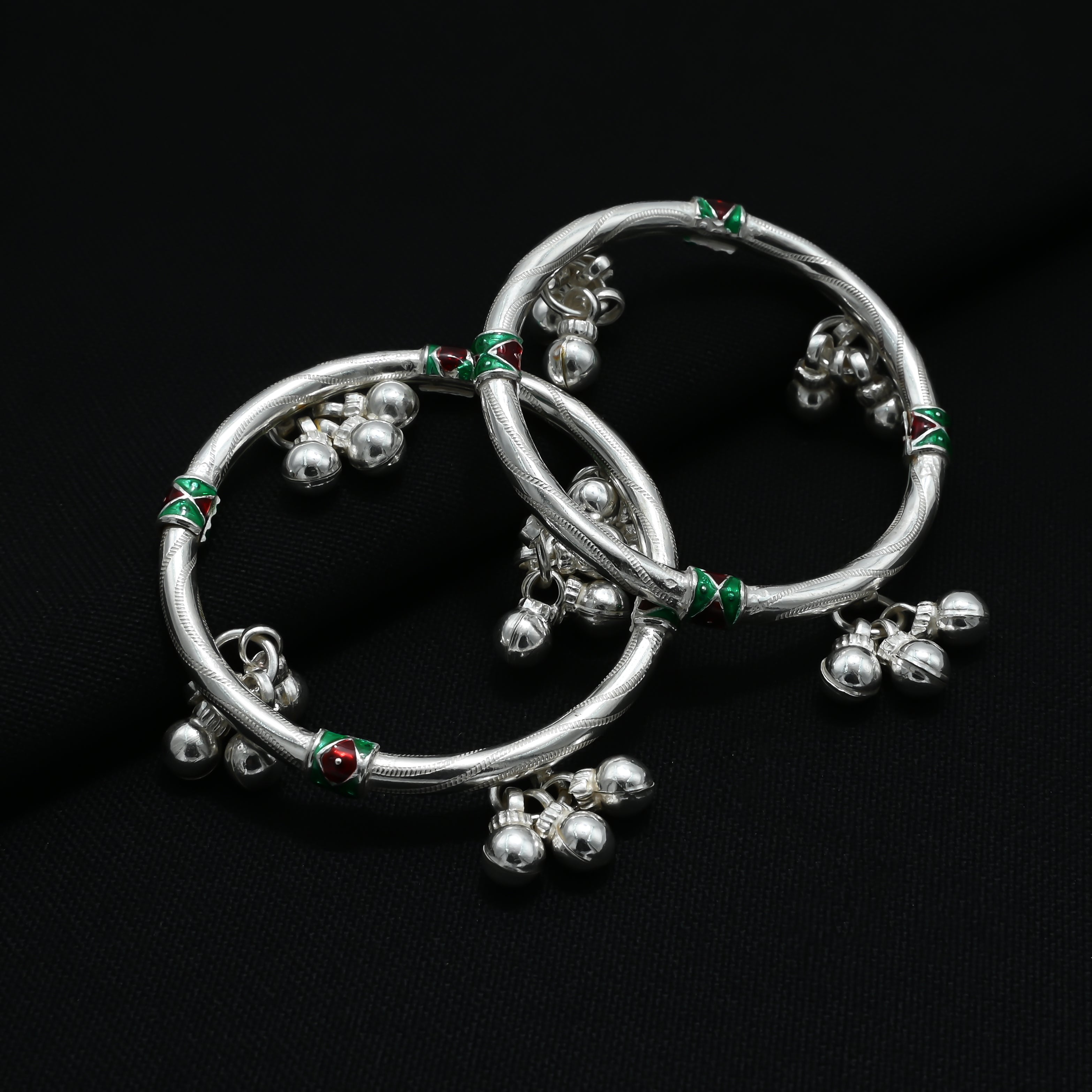 Baby Boy Silver Anklets For One Year Baby Girl Silver Baby Anklet