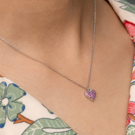 Heart Design Silver Chain Pendent