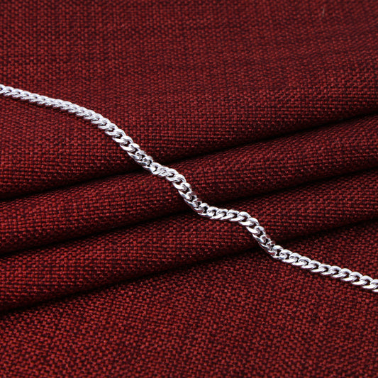 Sterling Silver Chain Mens Bracelet