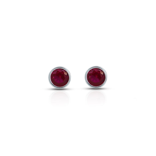 Elegant silver earrings with round pink stones