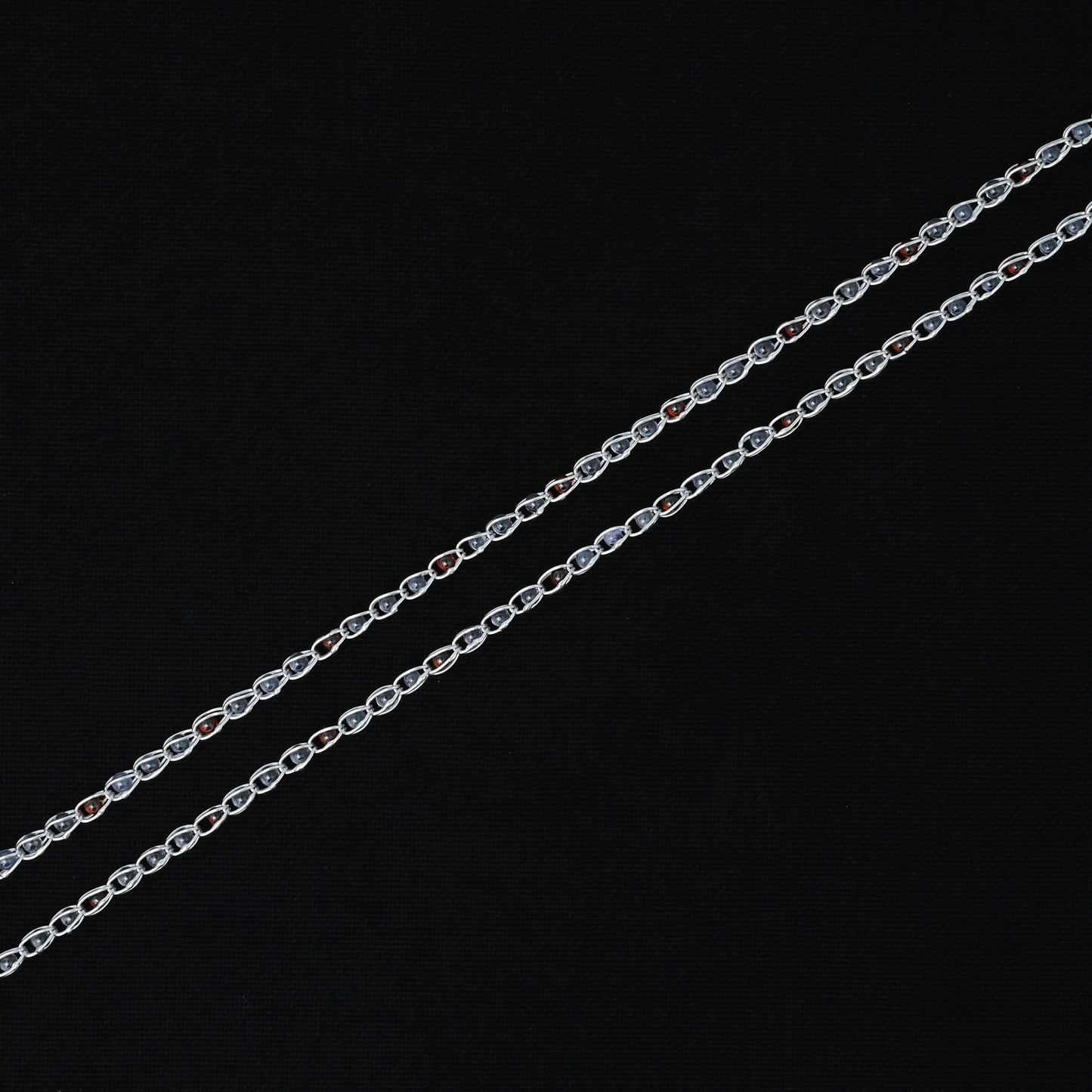 Beautiful silver payal with transparent purple and red beads, designed for a playful and trendy look