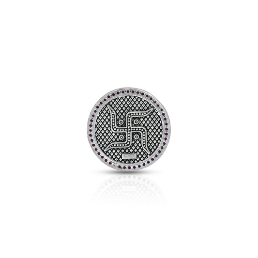 Exquisite Laxmi Ganesh silver coin for wealth and blessings