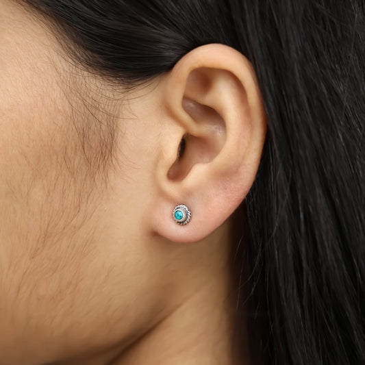 Chic Blue Gem Earrings