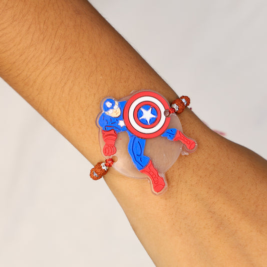 Captain America Kids Silver Rakhi