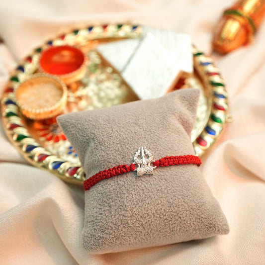 Mahadev Trishul Silver Rakhi