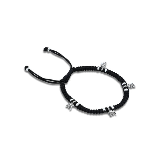 Oxidised Silver Dhaga Payal with Dragonfly Charms