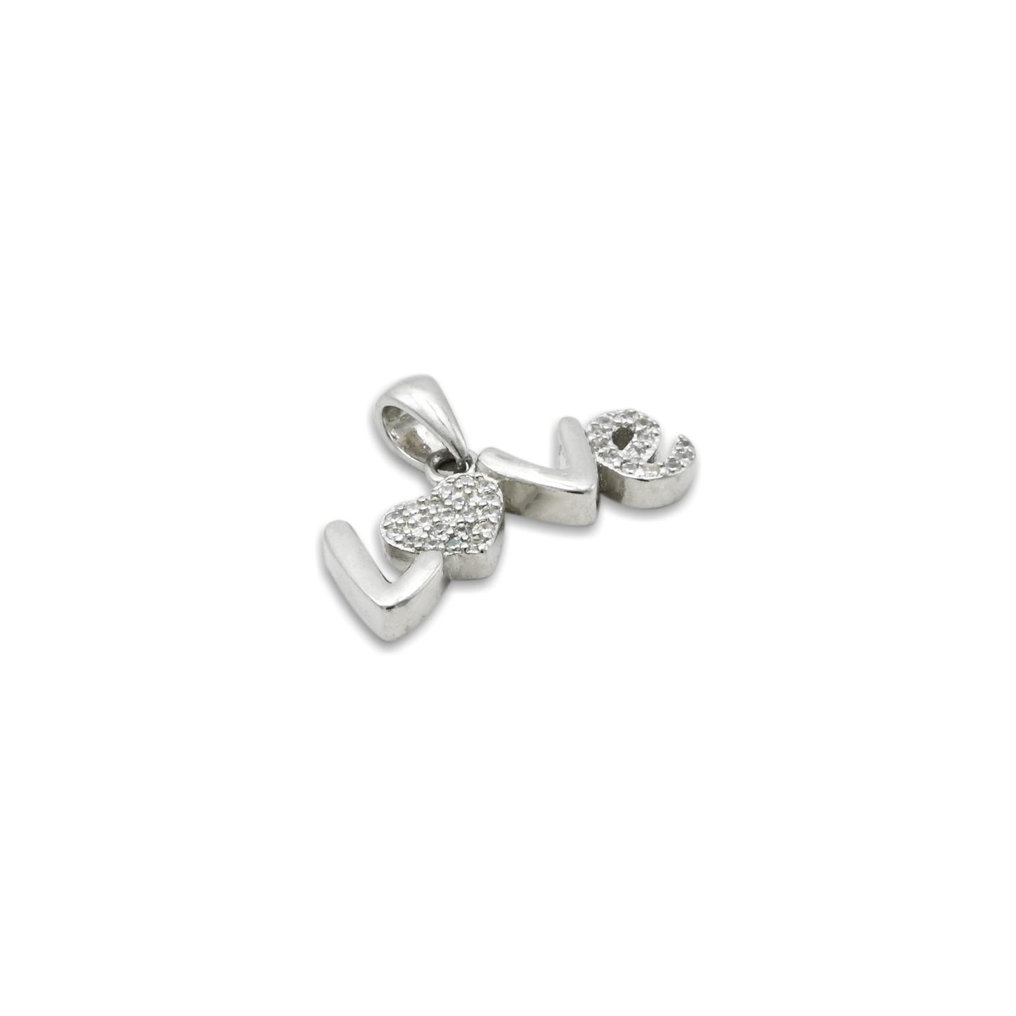 Silver Love Symbol Pendant for Romantic Jewelry