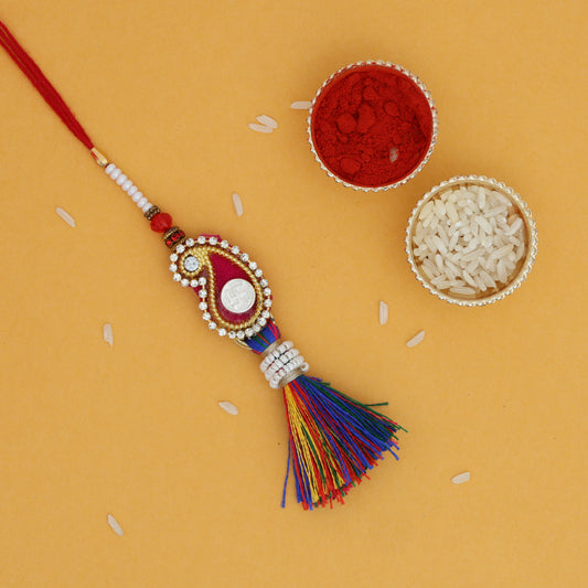 Traditional Chuda Silver Rakhi