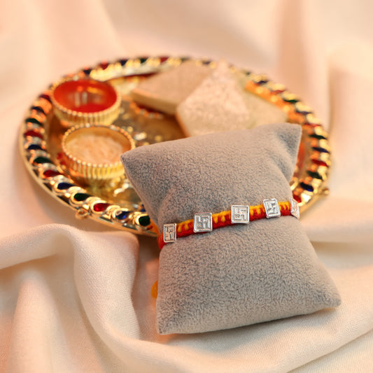 Blessed Swastik Buds Rakhi