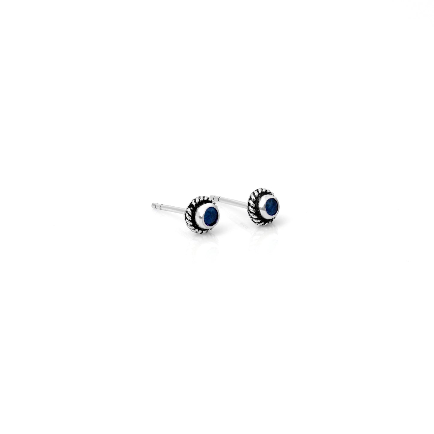 Deep Blue Stud Earrings