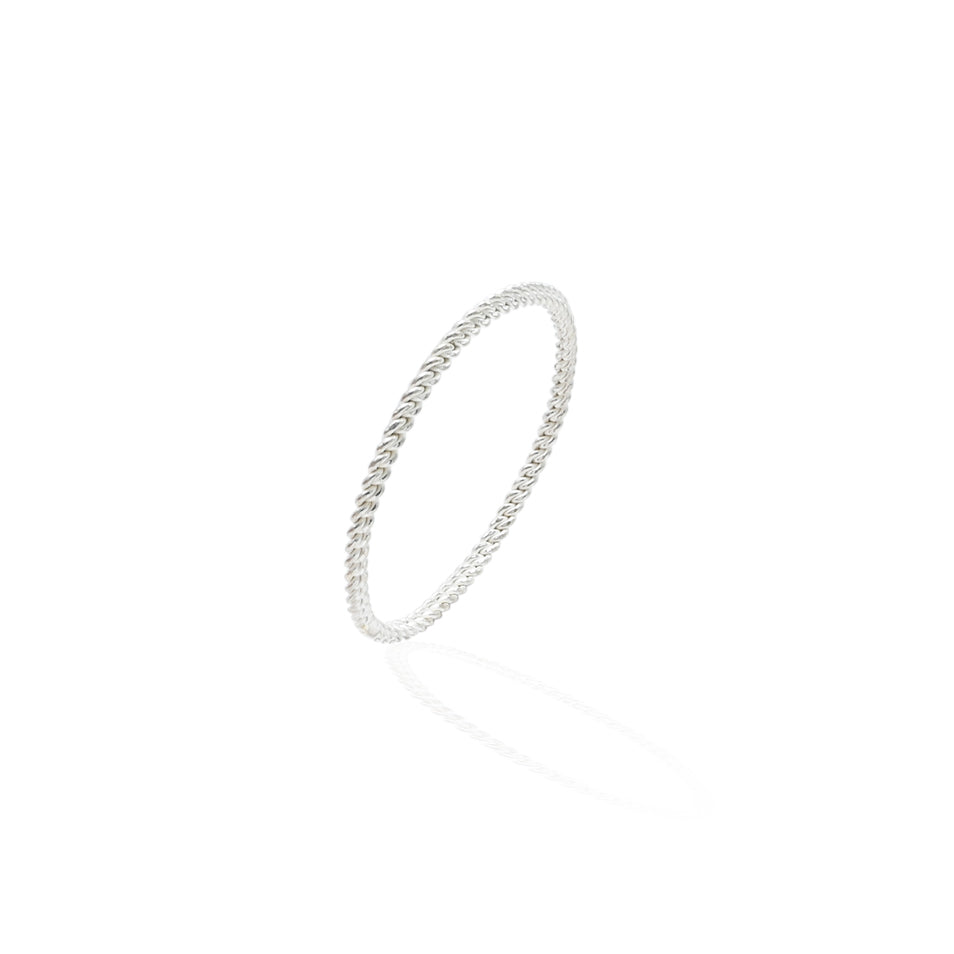 Elegant silver baby kada featuring a classic spade design