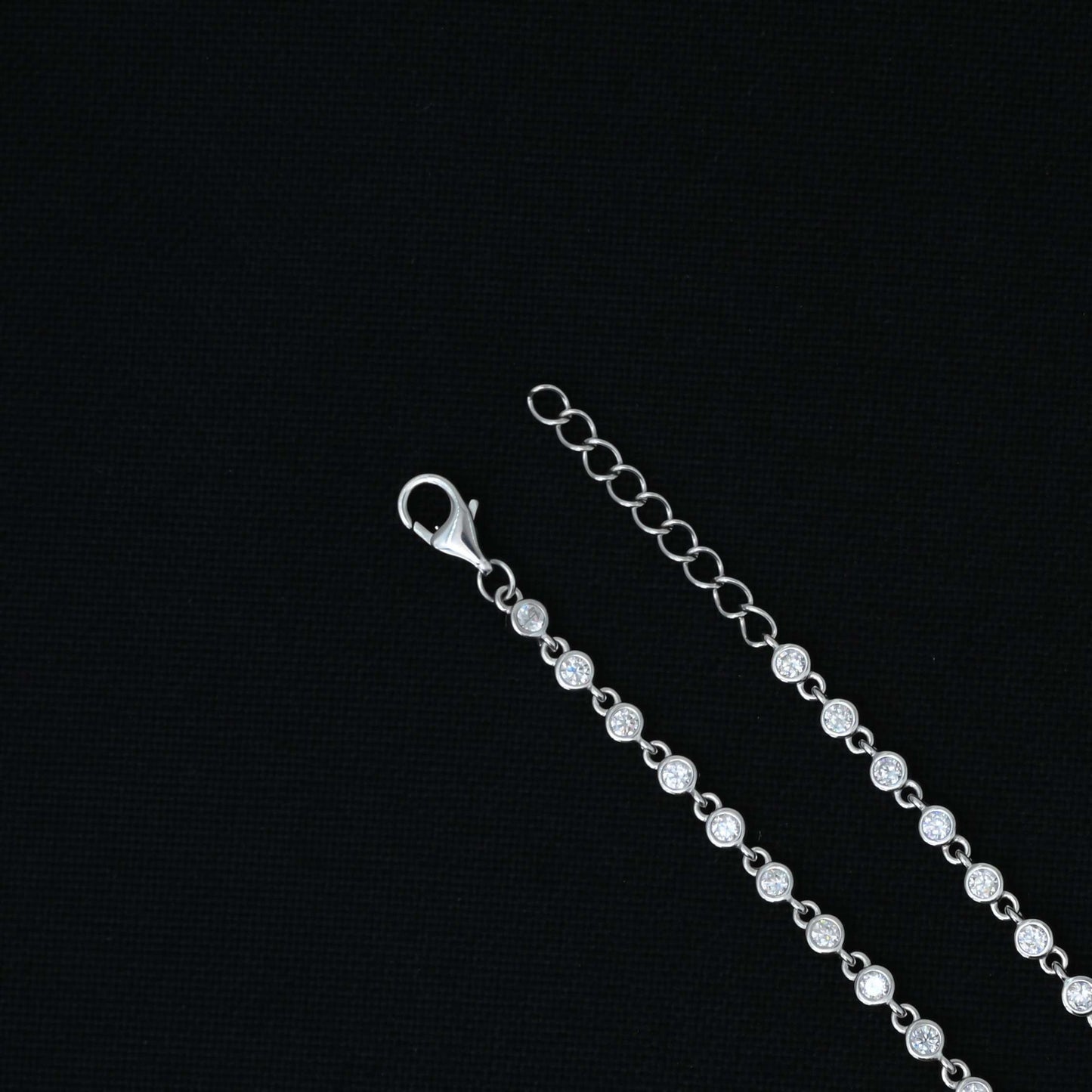 Stylish silver chain for girls with heart-shaped design details