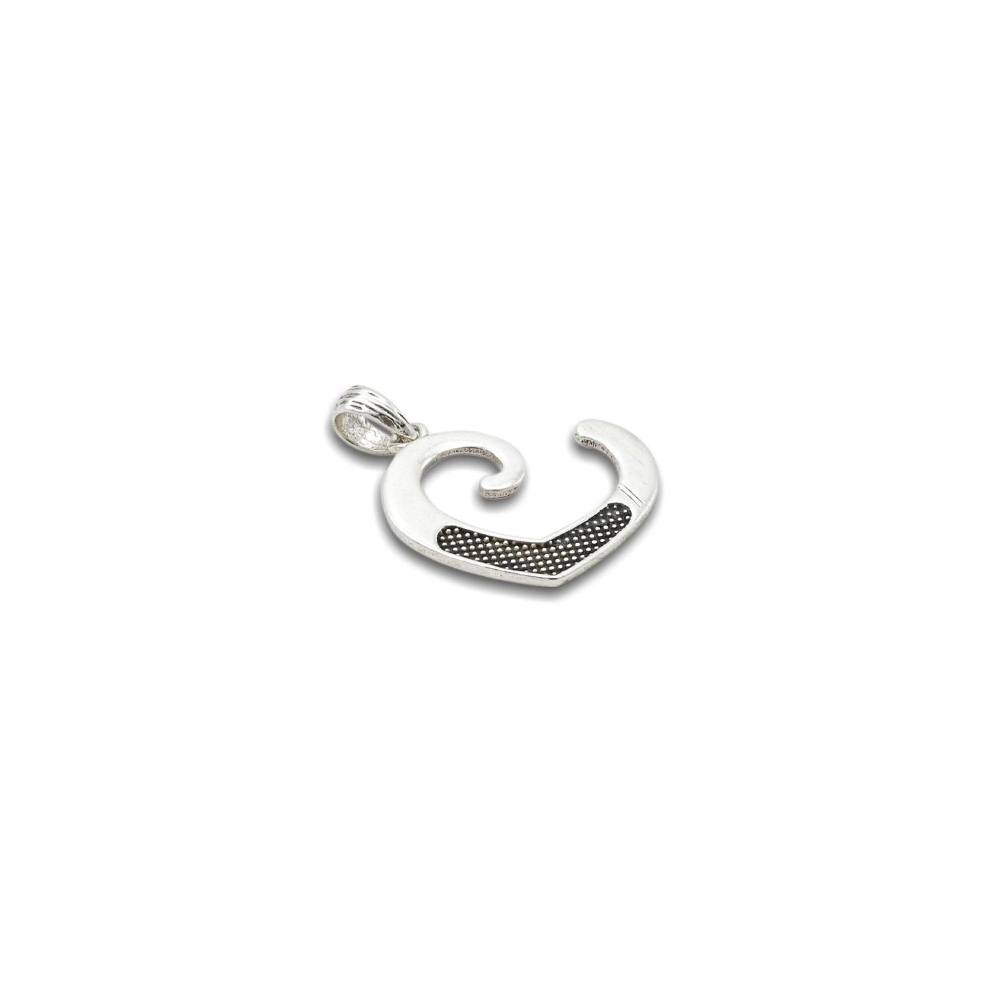 Elegant Silver Pendant with Name Symbol Design