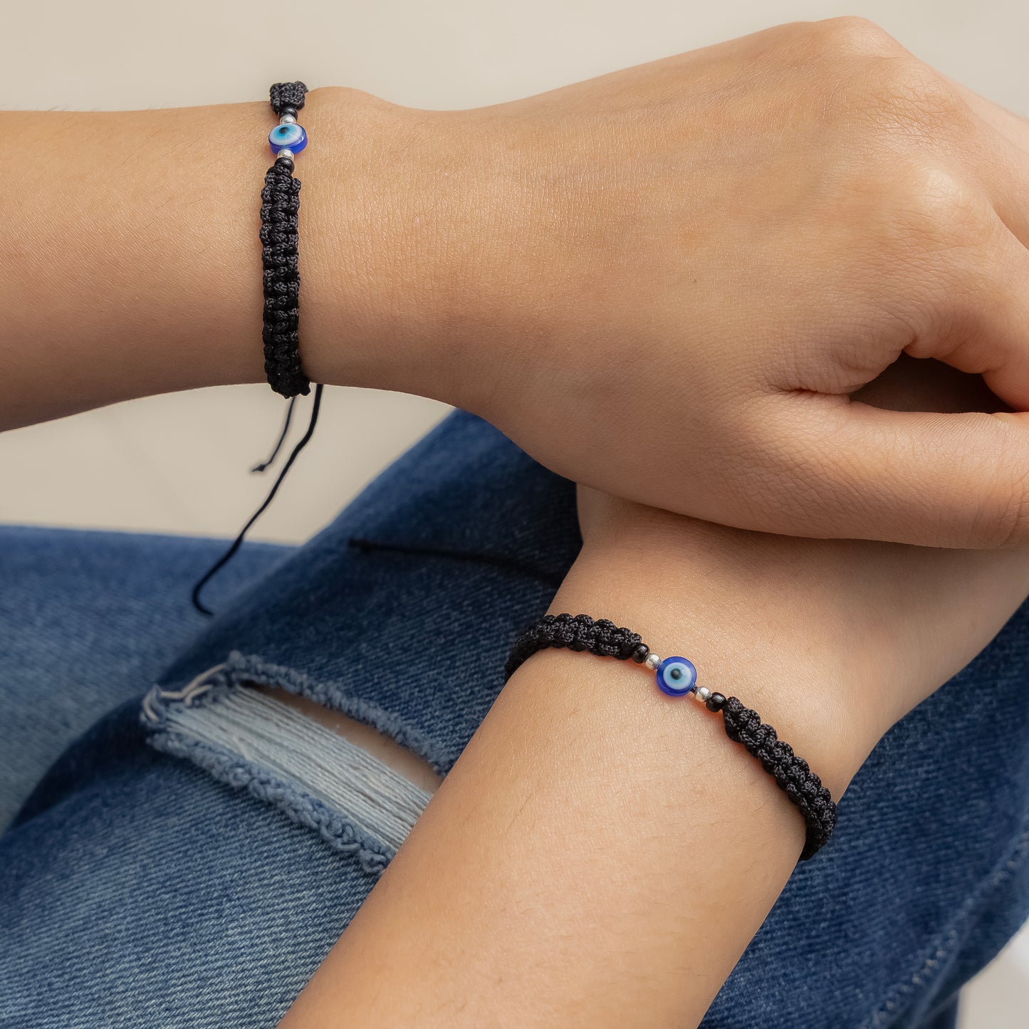 Handmade Black Thread Evil Eye Protection Bracelet