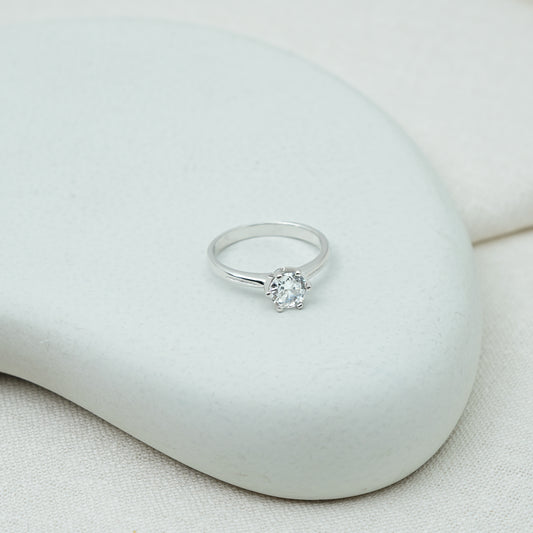 Silver Ring Featuring Center Stone