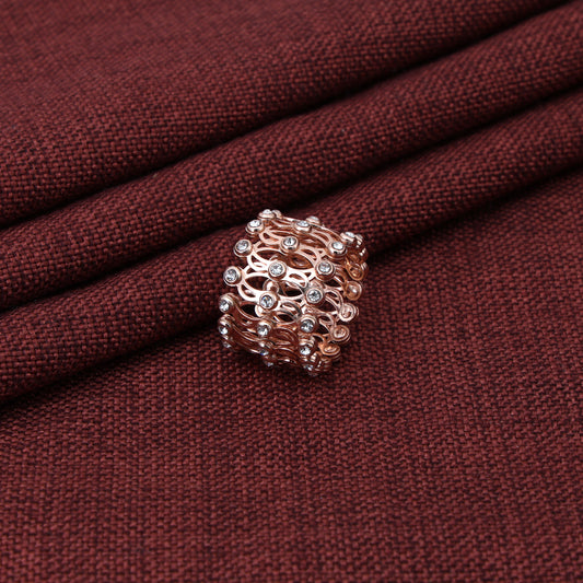 Rose Gold Two in One Ring Cum Bracelet for Women