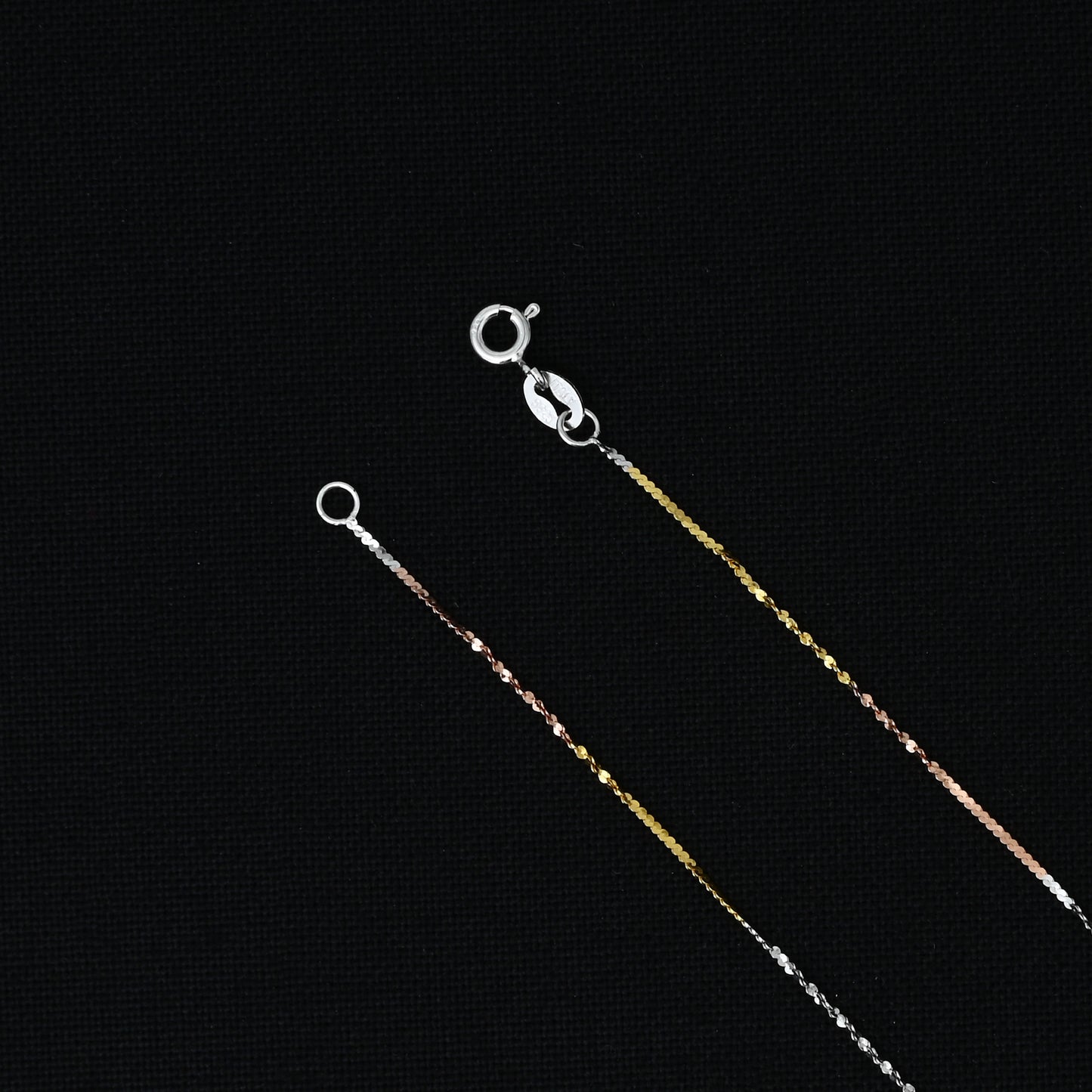 Stylish silver, bronze, and gold color chain for boys with a sleek design