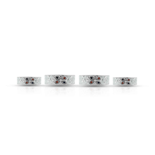 Charming silver Bichhiya with a delicate, minimalist flower motif for a graceful look